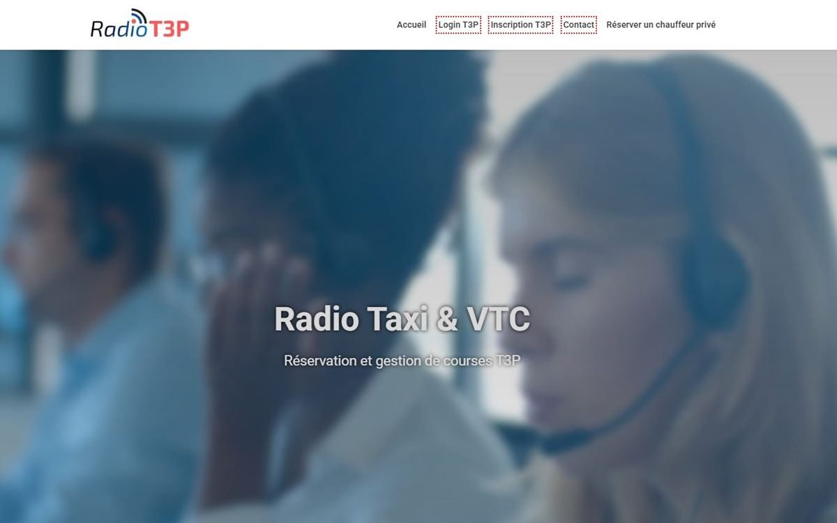 Page d’accueil du site Radio T3P